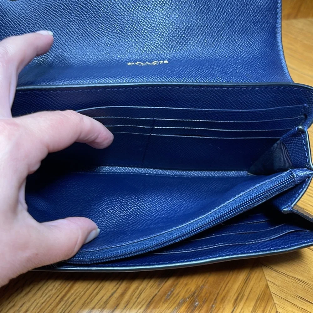 RARE COACH BLAKE WALLET IN QUILTED COLORBLOCK LEATHER - Picture 10 of 16